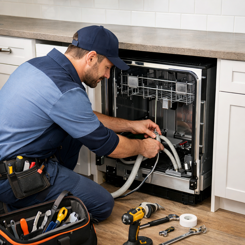 Dishwasher installation by Affordable Handyman NWA in Lowell Arkansas