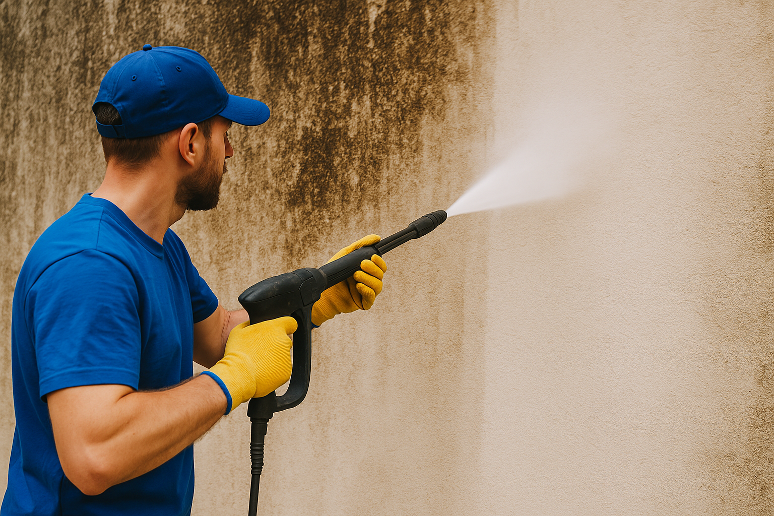 Pressure washing house exterior in Gentry Arkansas